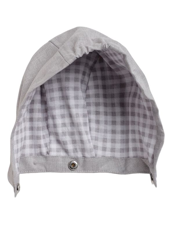 Boys Medium Grey Solid Jacket image number 3